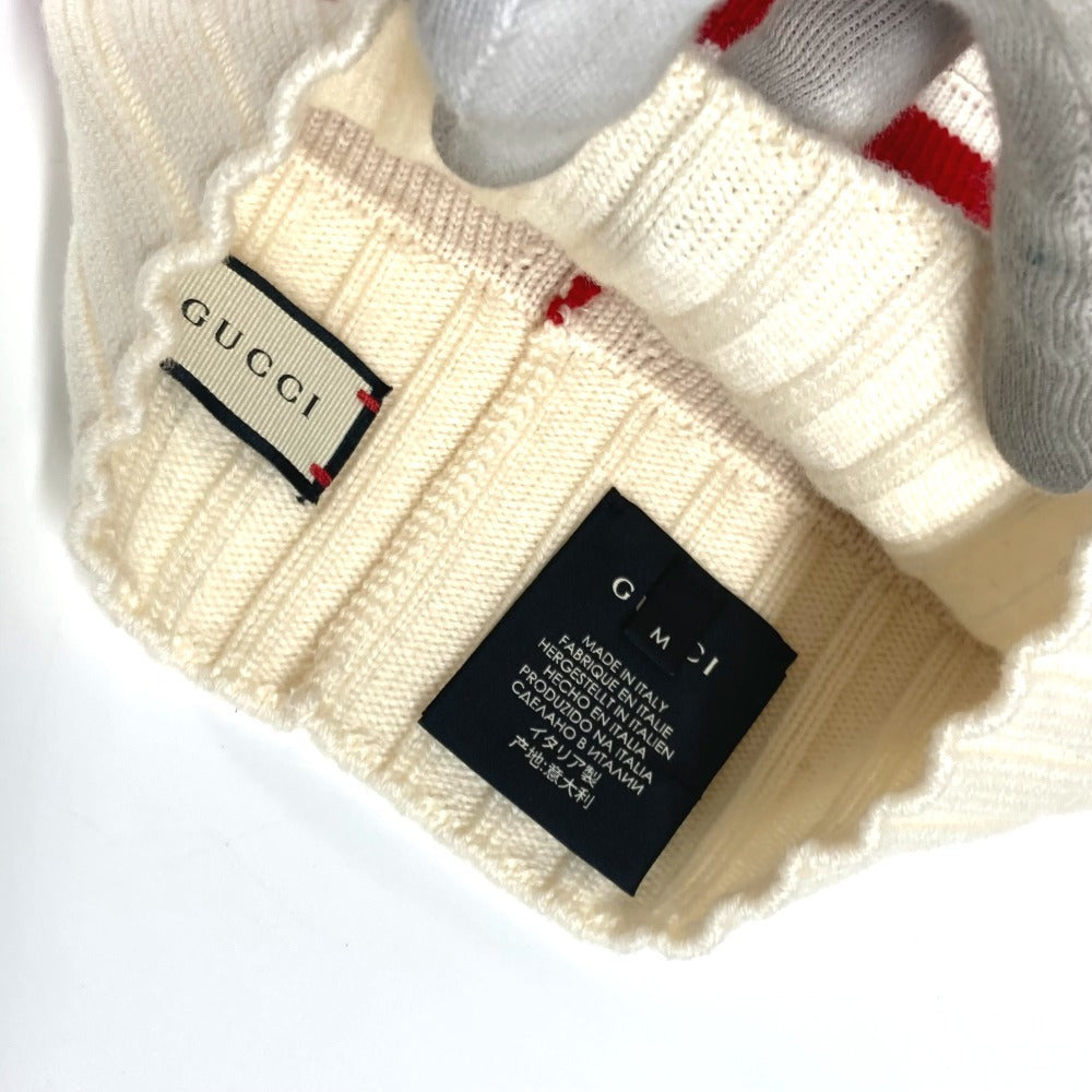 GUCCI ロゴ ネックウォーマー アクセサリー マフラー ウール ユニセックス レッド