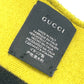 GUCCI fringe scarf, two-tone striped wool scarf, men's, black and yellow