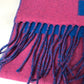 GUCCI 726526 GG Jacquard Fringe Two-Tone Wool Scarf, Women's, Pink