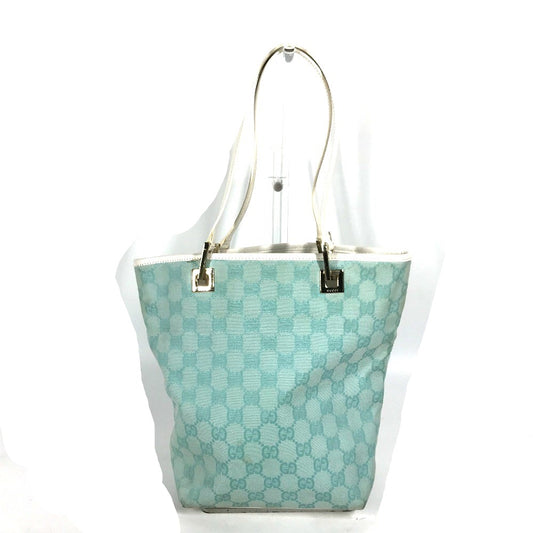 GUCCI 002・1099 ショルダーバッグ 肩掛け GG バケツ ばけつ カバン トートバッグ キャンバス/レザー レディース ブルー