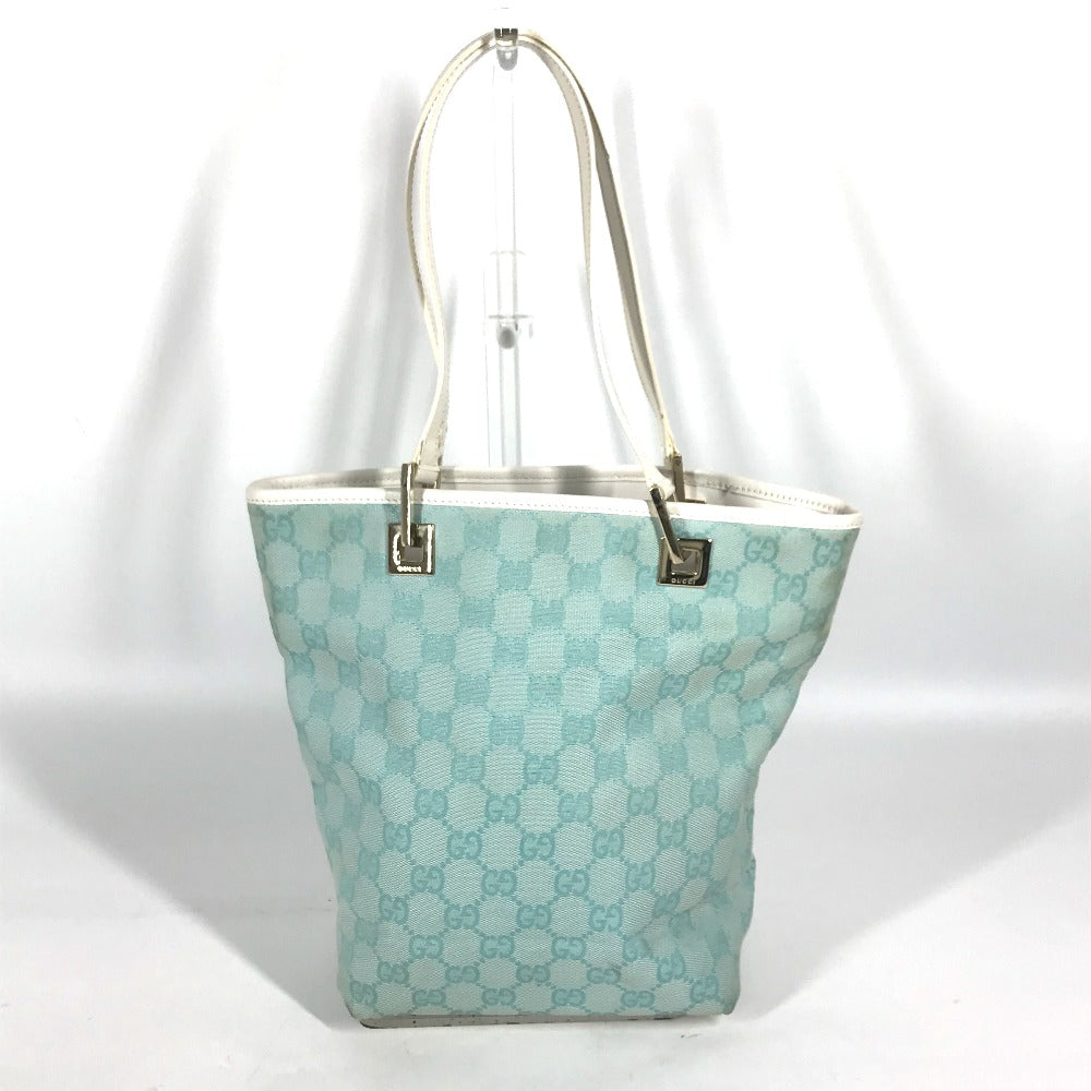 GUCCI 002・1099 ショルダーバッグ 肩掛け GG バケツ ばけつ カバン トートバッグ キャンバス/レザー レディース ブルー
