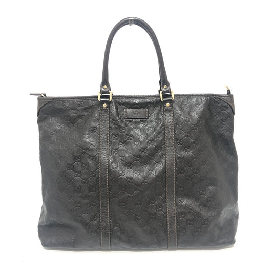 GUCCI 201482 グッチシマ カバン ハンドバッグ トラベルバッグ 旅行バッグ トートバッグ レザー レディース ブラウン