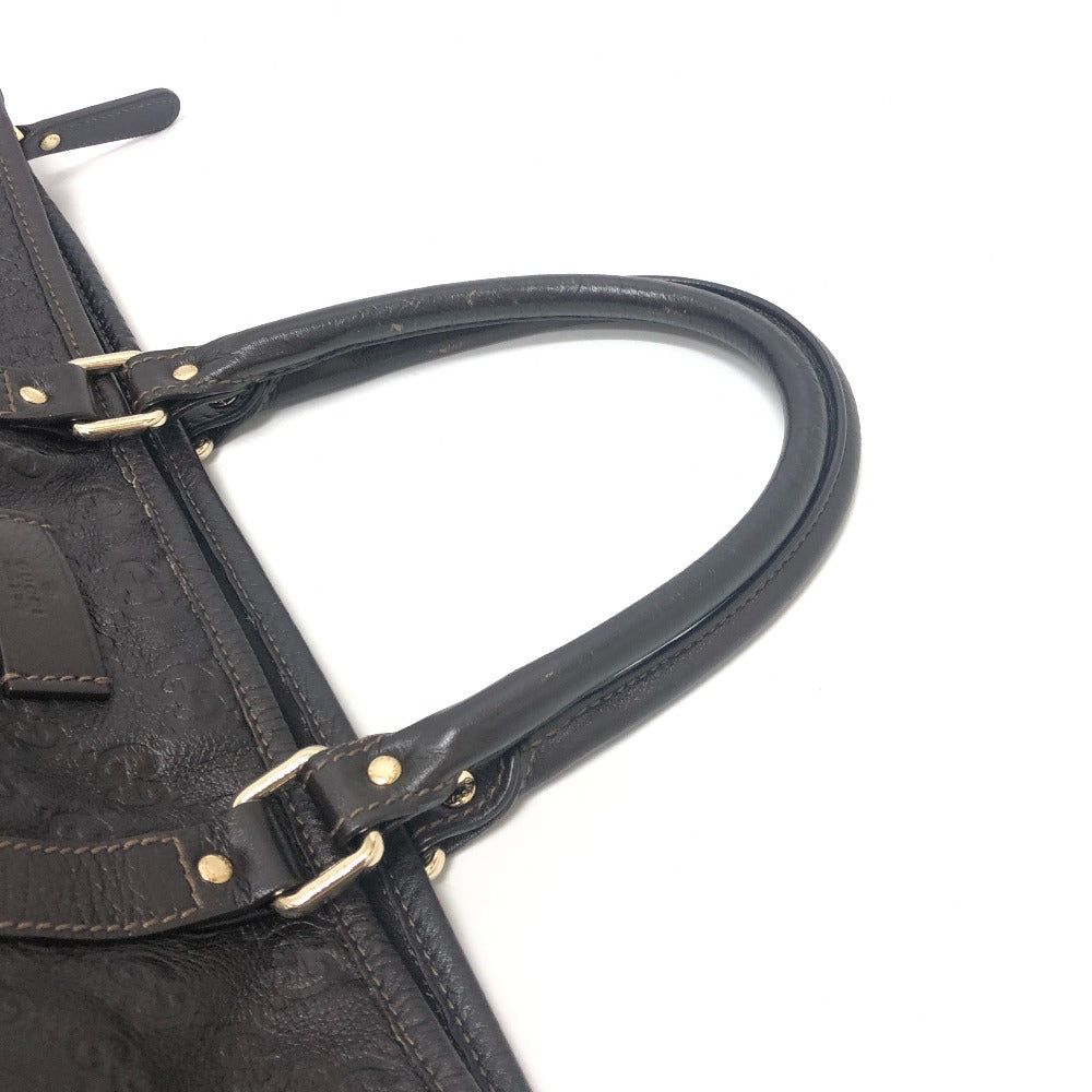 GUCCI 201482 Guccissima Handbag Travel Bag Tote Bag Leather Women's Brown