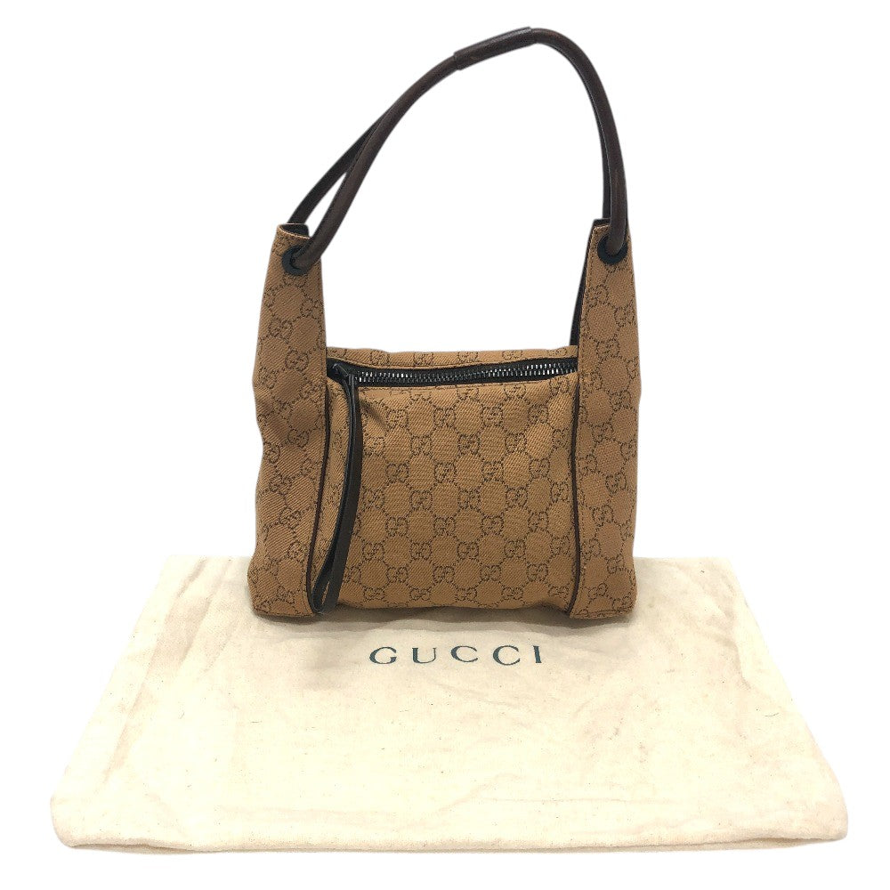 GUCCI 101333 GGCanvas Handbag, Shoulder bag, One shoulder bag Shoulder Bag Canvas Beige Used
