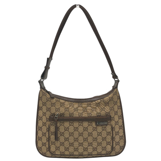 GUCCI 001-4198 GGCanvas One-shoulder bag, handbag Shoulder Bag Canvas Beige Used