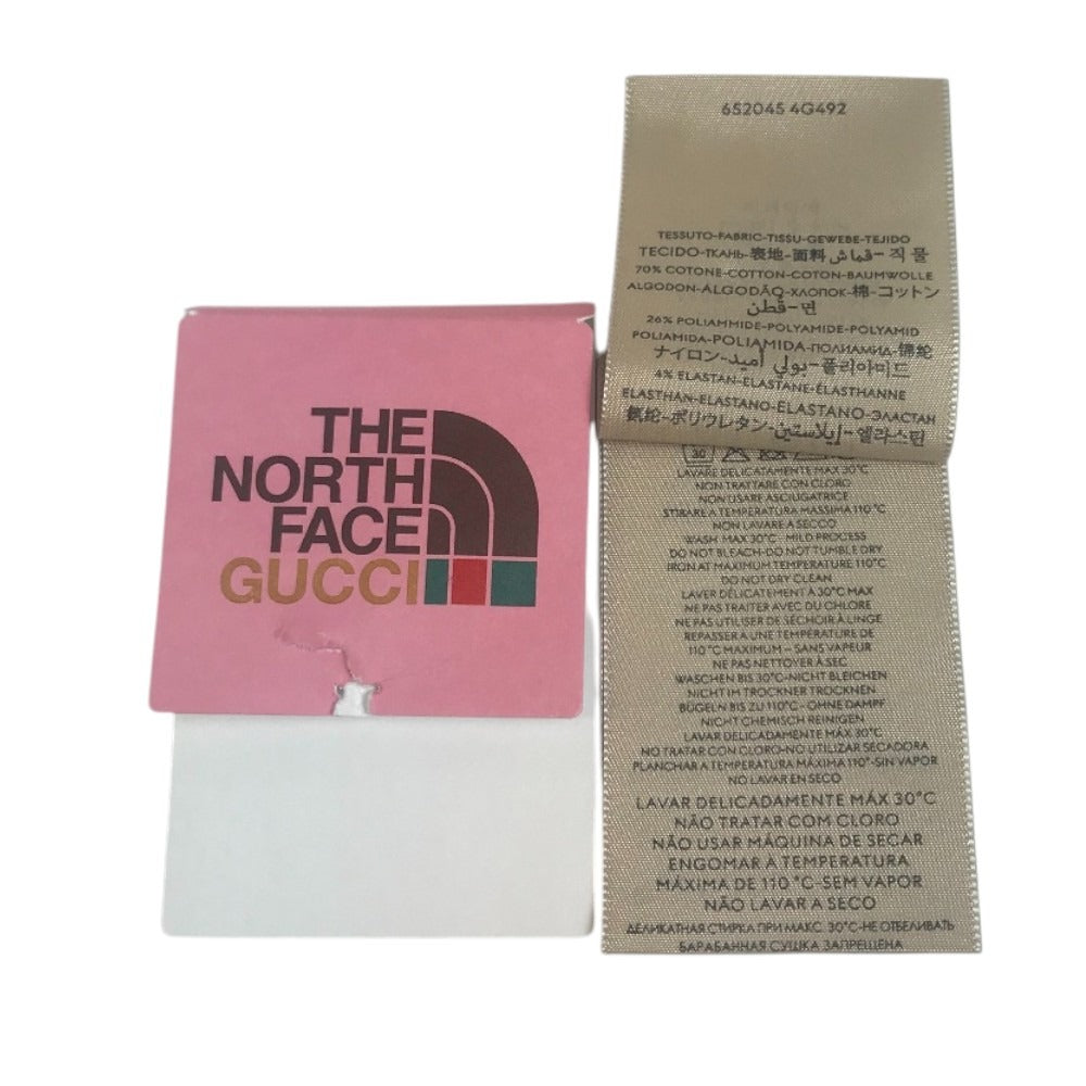 GUCCI 4G492 the north face ノースフェイス コラボ ソックス 靴下 コットン メンズ ホワイト
