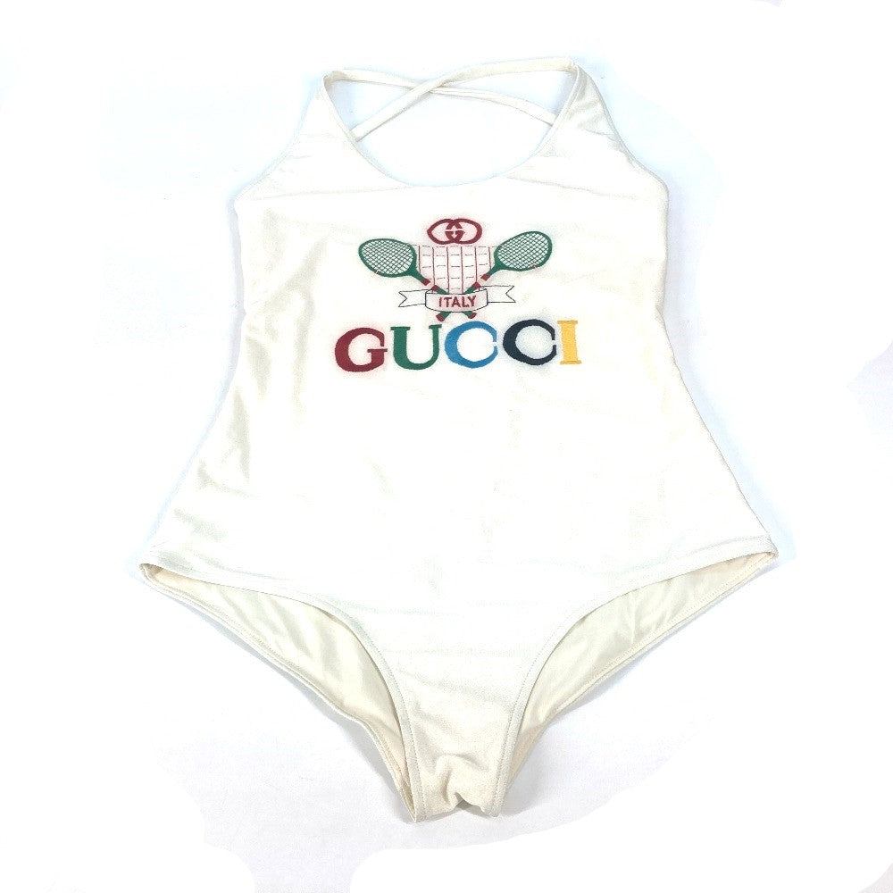 GUCCI Beachwear Logo Swimwear Apparel Swimsuit Nylon Women's White