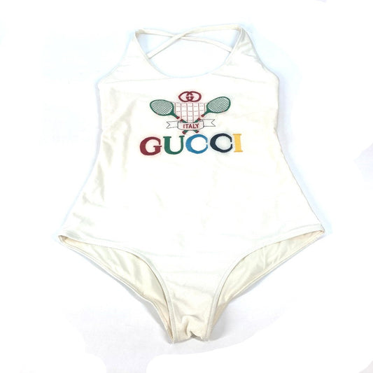 GUCCI ビーチウェア ロゴ スイムウェア アパレル 水着 ナイロン レディース ホワイト