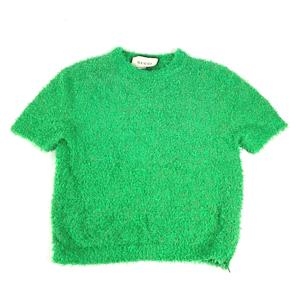 GUCCI GG ロゴ アパレル トップス 半袖 Tシャツ ジッパー付 半袖Ｔシャツ コットン レディース グリーン