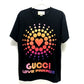 GUCCI ハート ドット アパレル トップス 半袖 Tシャツ フロントプリント ラブパレード 半袖Ｔシャツ コットン メンズ ブラック