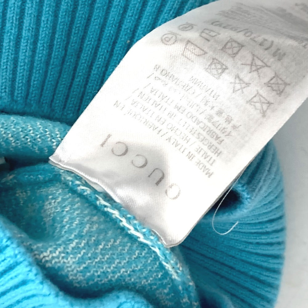 GUCCI 629456 20AW GGジャガード 半袖 ニット トップス コットン半袖 ニット コットン レディース 水色 ブルー - brandshop-reference