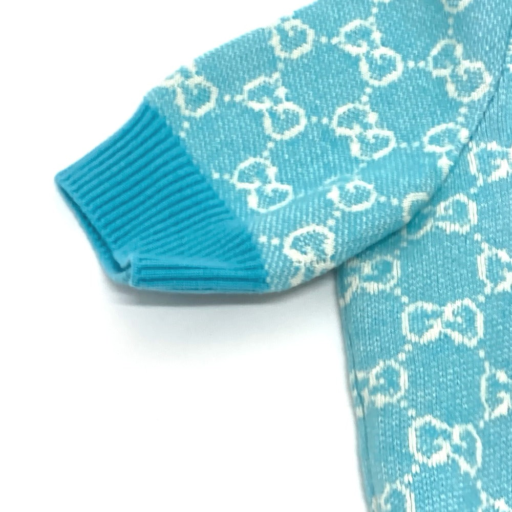 GUCCI 629456 20AW GGジャガード 半袖 ニット トップス コットン半袖 ニット コットン レディース 水色 ブルー - brandshop-reference