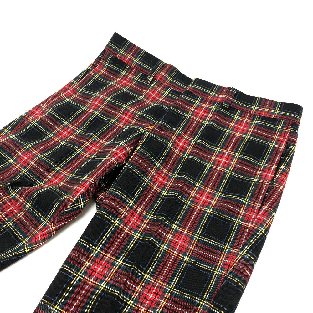 GUCCI 864U01 Checkered Sweatpants, Men's Wool, Red