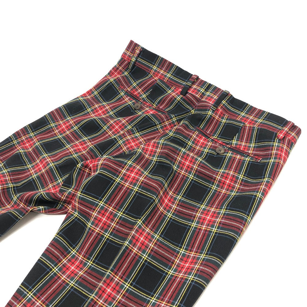 GUCCI 864U01 Checkered Sweatpants, Men's Wool, Red