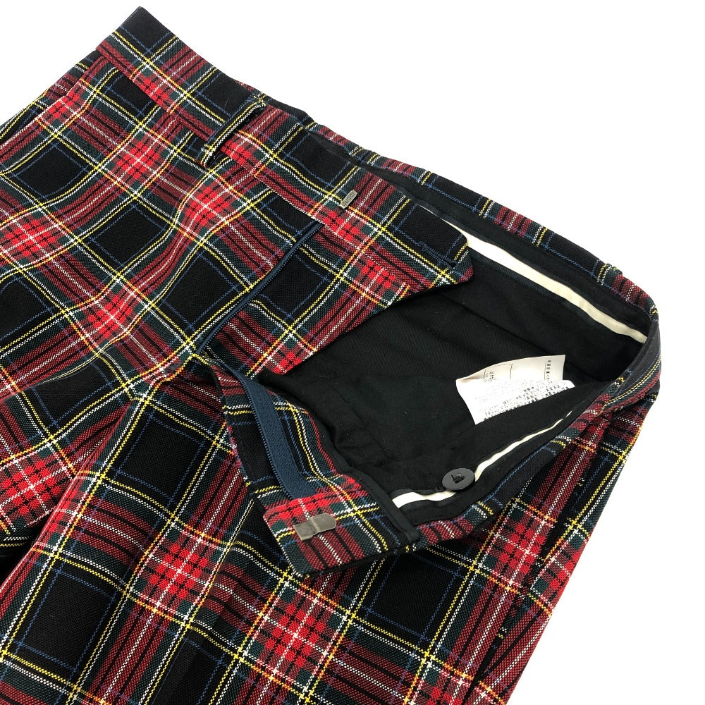 GUCCI 864U01 Checkered Sweatpants, Men's Wool, Red