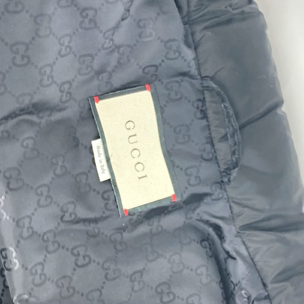 GUCCI 429855 Women's Sleeveless Down Vest with Logo and Patch, Black, Nylon