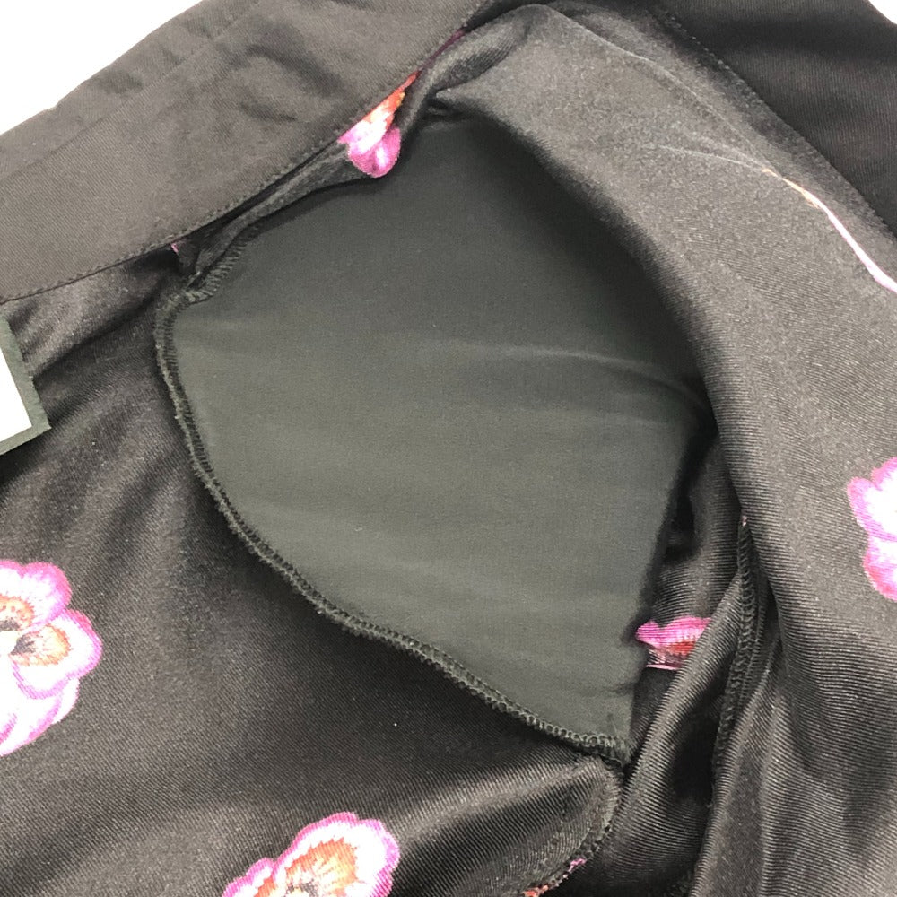 GUCCI 722304 Ribbon Flower Shirt, Apparel Top, Scarf Included, Shoulder Pads, Long Sleeve Shirt, Silk, Women's, Black