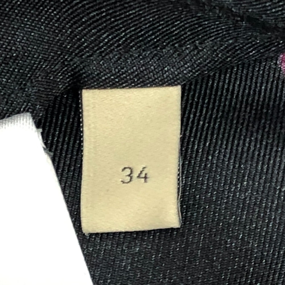 GUCCI 722304 Ribbon Flower Shirt, Apparel Top, Scarf Included, Shoulder Pads, Long Sleeve Shirt, Silk, Women's, Black