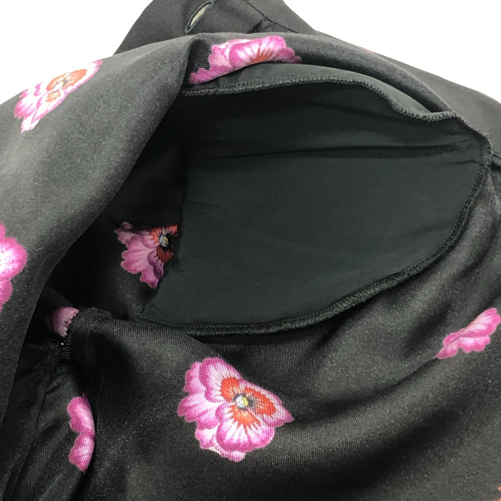 GUCCI 722304 Ribbon Flower Shirt, Apparel Top, Scarf Included, Shoulder Pads, Long Sleeve Shirt, Silk, Women's, Black