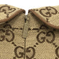 GUCCI 804478 Children's GG Canvas Apparel, All-Over Print, Round Collar, Pleated Dress, Cotton, Women's, Beige