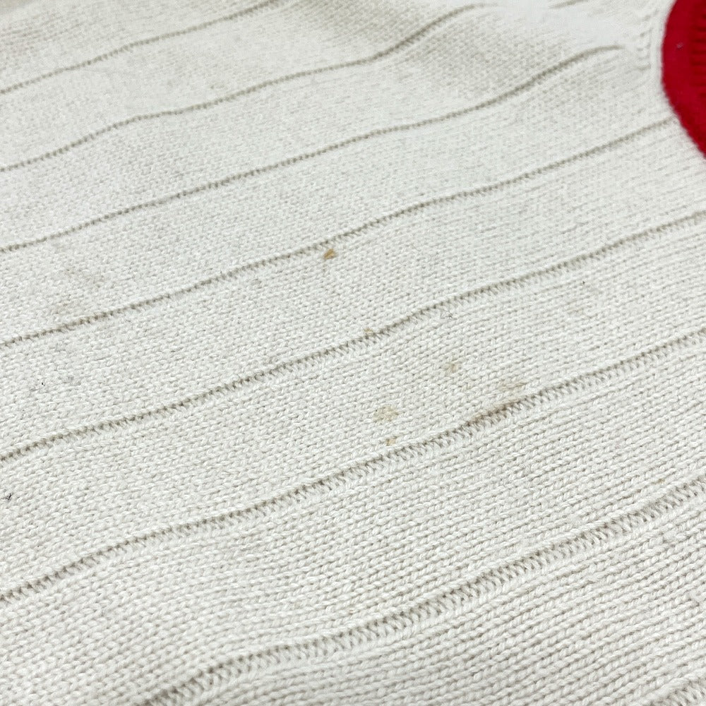 GUCCI 716348XKCQD 23SS Ribbed Crew Neck Long Sleeve Knit Top Apparel Wool Sweater Men's Beige