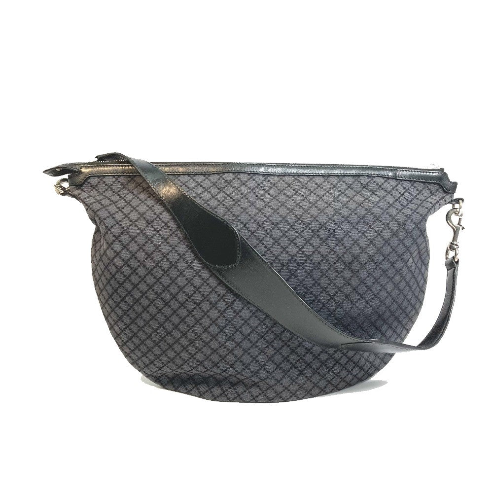 GUCCI 243308 Diamante Shoulder Bag Canvas Women's Black x Gray