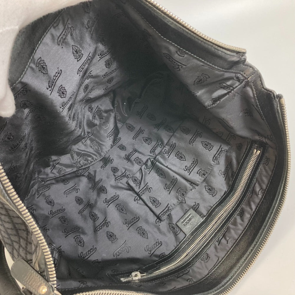 GUCCI 243308 Diamante Shoulder Bag Canvas Women's Black x Gray