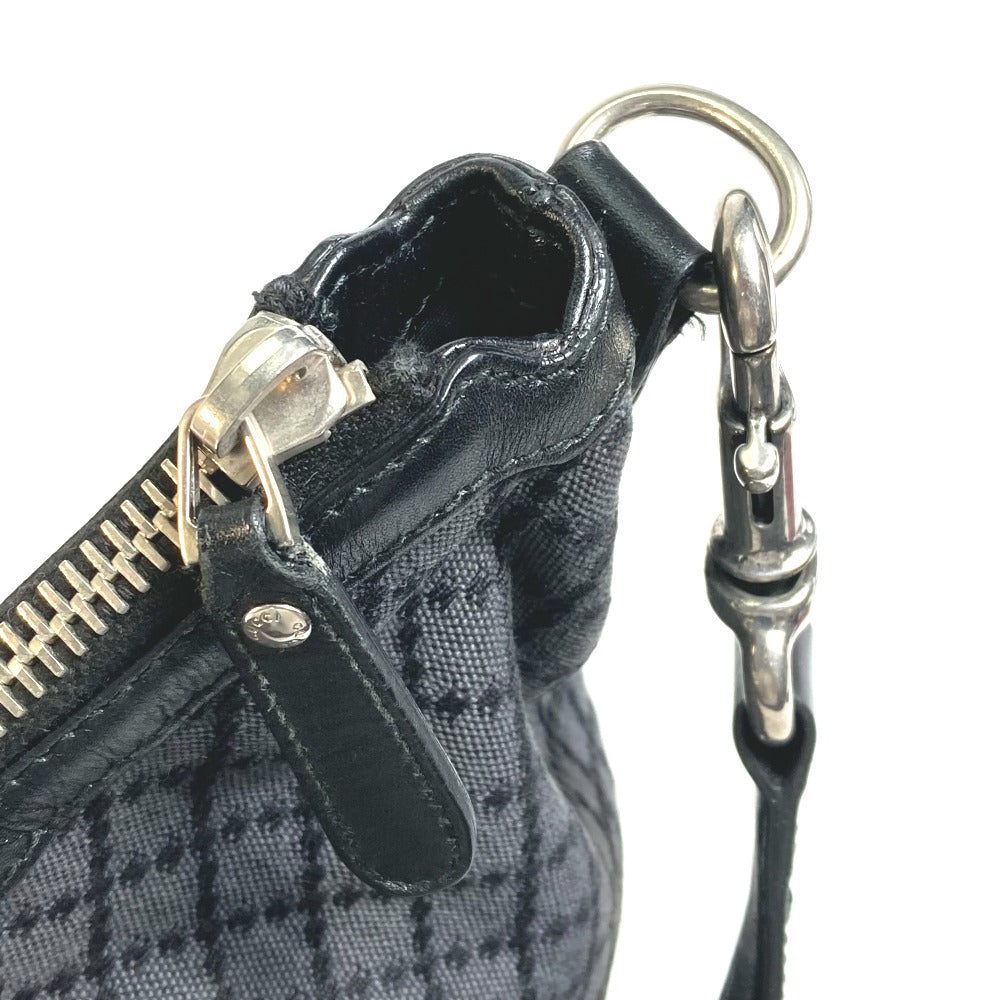 GUCCI 243308 Diamante Shoulder Bag Canvas Women's Black x Gray