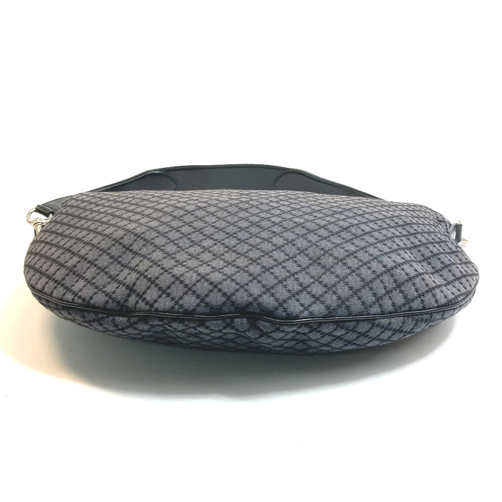 GUCCI 243308 Diamante Shoulder Bag Canvas Women's Black x Gray