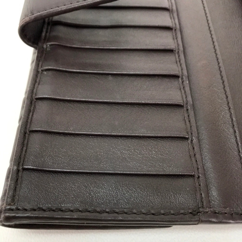 GUCCI 256933 グッチシマ MAYFAIR（メイフェア） Wホック三つ折り財布 長財布 シマレザー レディース ダークブラウン ダークブラウン