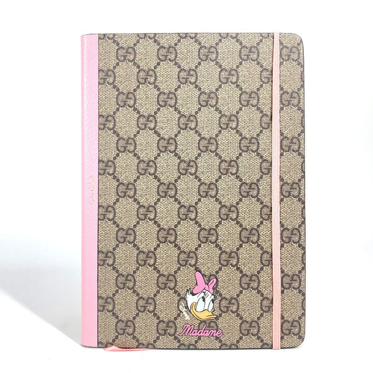 GUCCI ディズニー DISNEY コラボ デイジーダック ノート メモ帳 GGスプリーム ステーショナリー ノートブック GGスプリームキャンバス ユニセックス ピンク