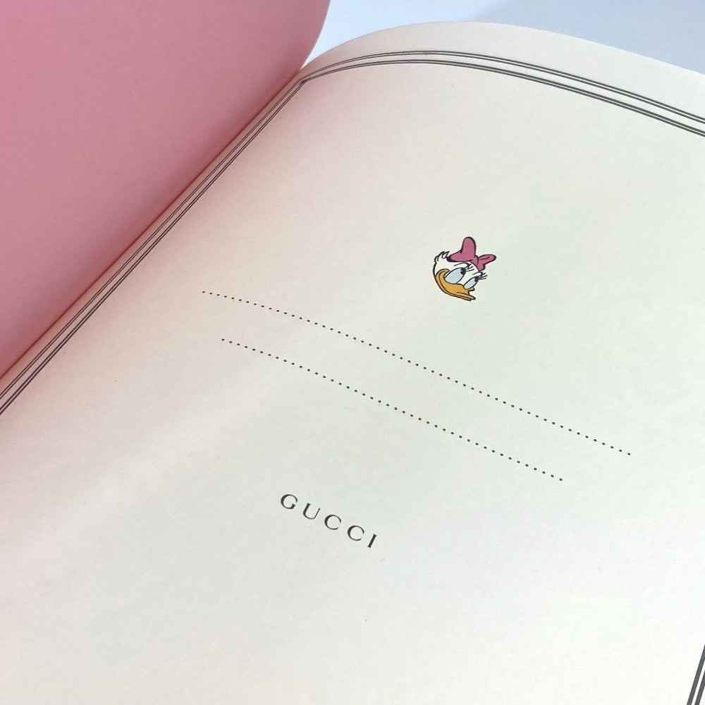GUCCI ディズニー DISNEY コラボ デイジーダック ノート メモ帳 GGスプリーム ステーショナリー ノートブック GGスプリームキャンバス ユニセックス ピンク
