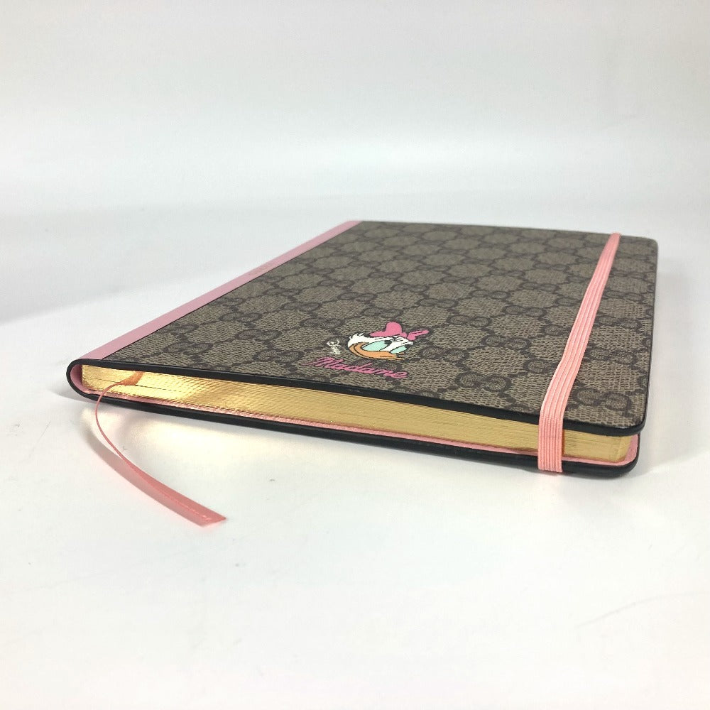 GUCCI ディズニー DISNEY コラボ デイジーダック ノート メモ帳 GGスプリーム ステーショナリー ノートブック GGスプリームキャンバス ユニセックス ピンク