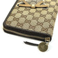 GUCCI 233152 GG Gutchori Chihuahua Stationery Round Zipper Notebook Cover in GG Canvas/Leather, Brown