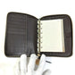 GUCCI 233152 GG Gutchori Chihuahua Stationery Round Zipper Notebook Cover in GG Canvas/Leather, Brown