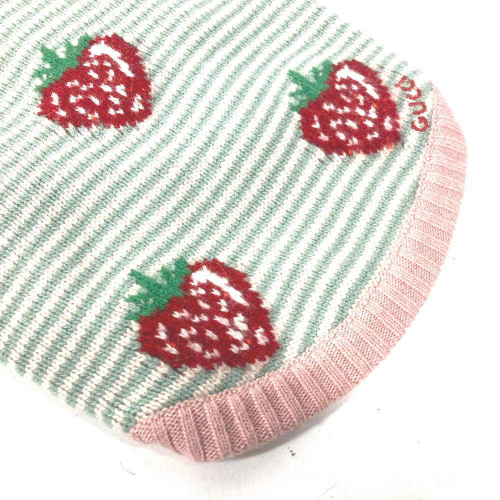 GUCCI 695740 Dog Knitwear Strawberry Pet Clothes Tops and Other Items Wool Unisex Pink