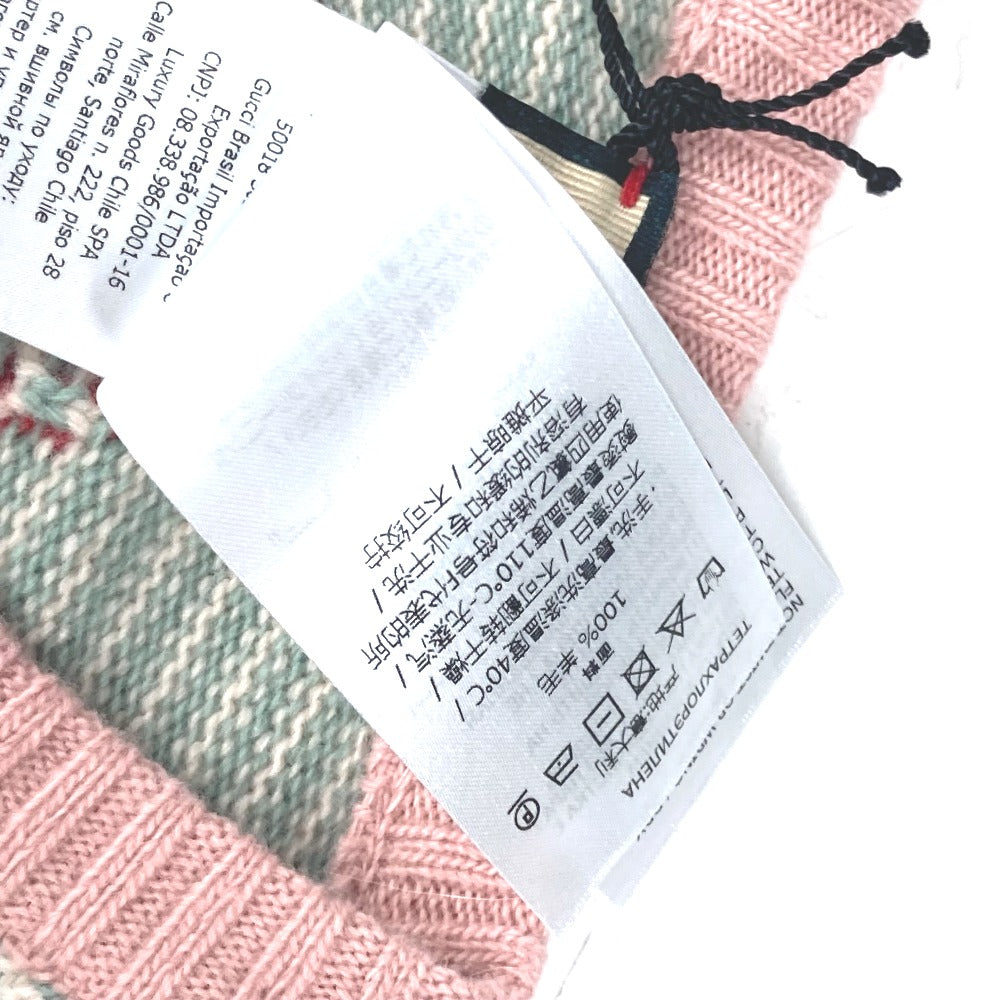 GUCCI 695740 Dog Knitwear Strawberry Pet Clothes Tops and Other Items Wool Unisex Pink