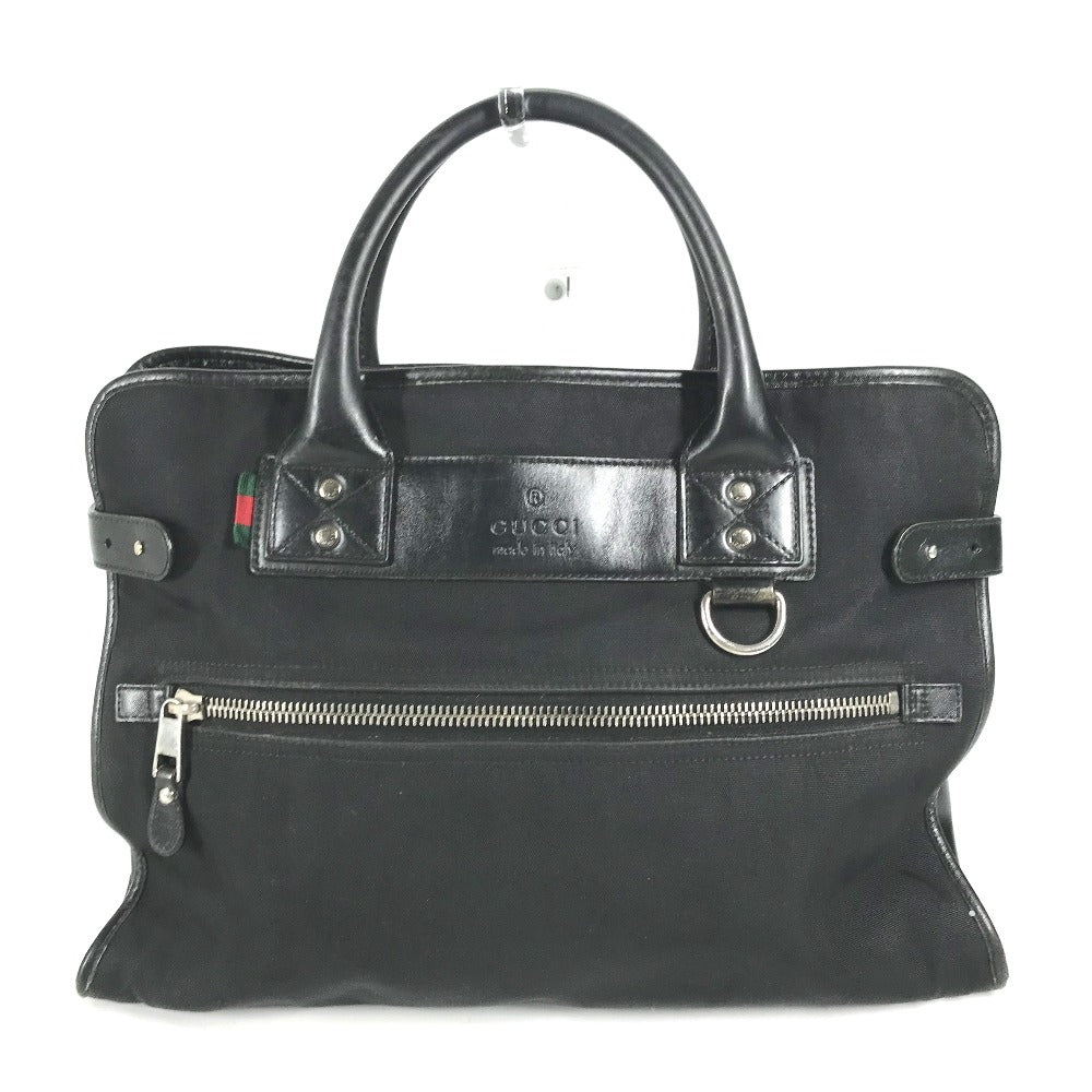 GUCCI 246410 ロゴ カバン ハンドバッグ トートバッグ ビジネスバッグ ナイロン/レザー メンズ ブラック