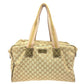 GUCCI 153240 GGCanvas Square Shoulder Bag Tote Bag Travel Bag Duffle Bag GGCanvas Beige Used