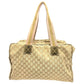 GUCCI 153240 GGCanvas Square Shoulder Bag Tote Bag Travel Bag Duffle Bag GGCanvas Beige Used