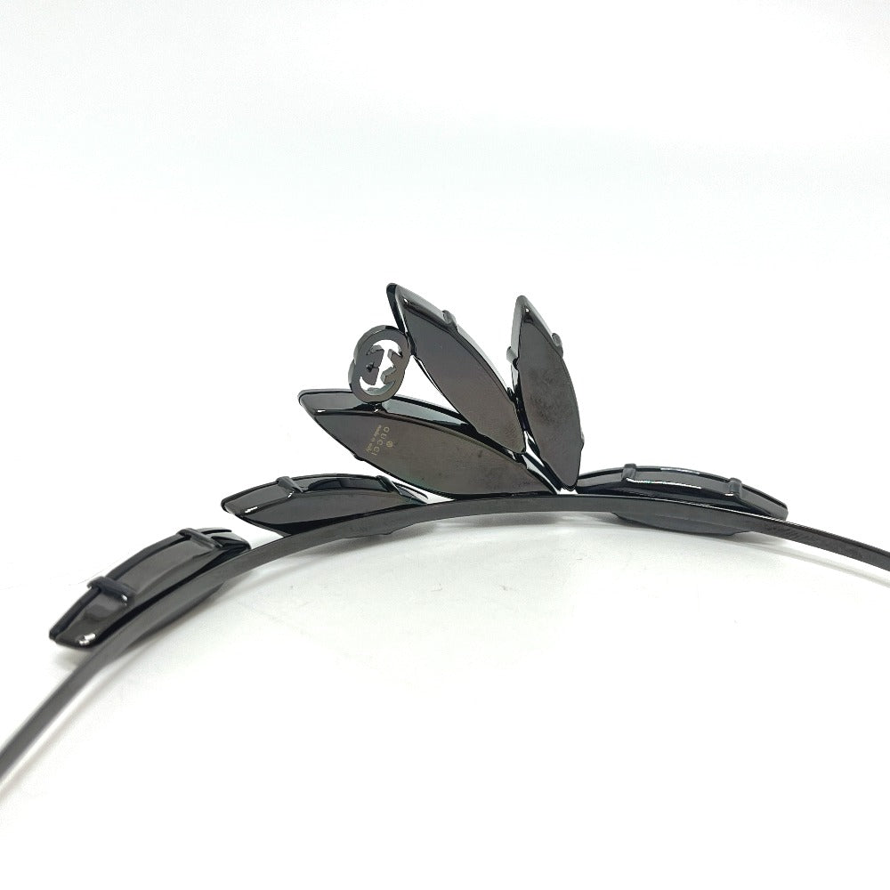 GUCCI GG Crystal Bijou Hair Accessory Headband in Metal, Women's, Black