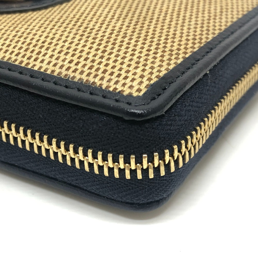 GUCCI 621889 Horsebit Zip Around Long wallet accessory Long Wallet Canvas/Leather BROWN Brown Used