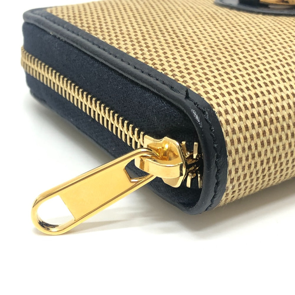 GUCCI 621889 Horsebit Zip Around Long wallet accessory Long Wallet Canvas/Leather BROWN Brown Used