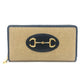 GUCCI 621889 Horsebit Zip Around Long wallet accessory Long Wallet Canvas/Leather BROWN Brown Used