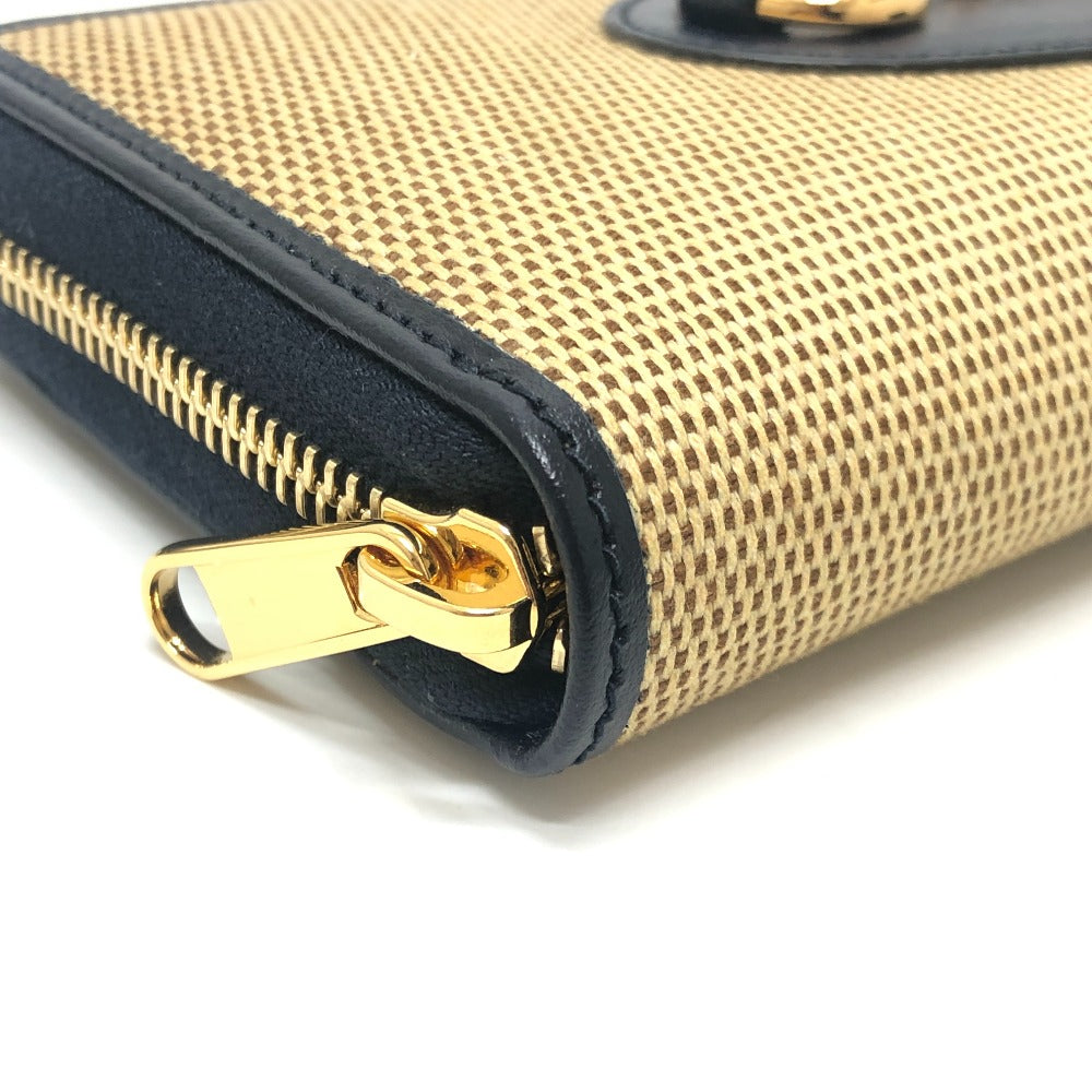 GUCCI 621889 Horsebit Zip Around Long wallet accessory Long Wallet Canvas/Leather BROWN Brown Used