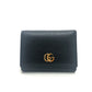 GUCCI 474746 GGマーモント コンパクトウォレット 小銭入れ 財布 ウォレット コンパクト財布 3つ折り財布 レザー レディース ブラック - brandshop-reference