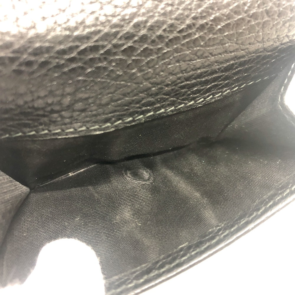 GUCCI 474746 GGマーモント コンパクトウォレット 小銭入れ 財布 ウォレット コンパクト財布 3つ折り財布 レザー レディース ブラック - brandshop-reference