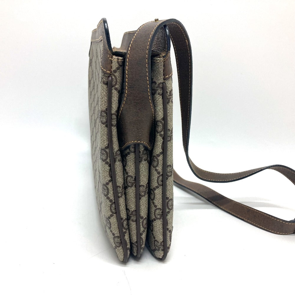 GUCCI 010・378 シェリーライン オールドグッチ カバン 斜め掛け 肩掛け ショルダーバッグ キャンバス レディース ブラウン - brandshop-reference