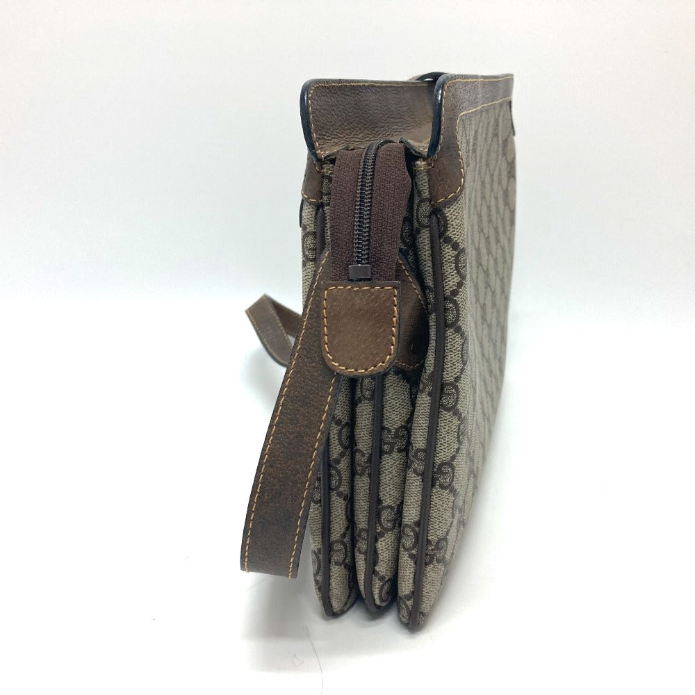 GUCCI 010・378 シェリーライン オールドグッチ カバン 斜め掛け 肩掛け ショルダーバッグ キャンバス レディース ブラウン - brandshop-reference