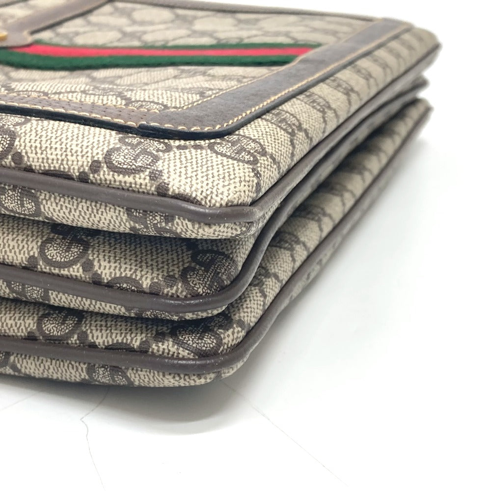 GUCCI 010・378 シェリーライン オールドグッチ カバン 斜め掛け 肩掛け ショルダーバッグ キャンバス レディース ブラウン - brandshop-reference